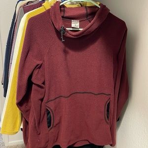 Men’s medium maroon melanzana- say that 5x fast.